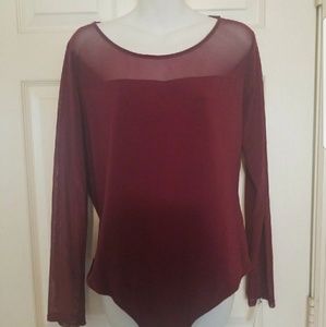 Burgundy bodysuit